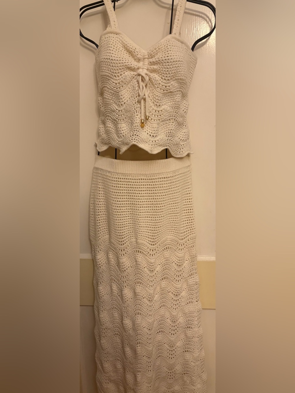Rachel Zoe Cream Crochet Tank Swim Coverup - Picture 10 of 15